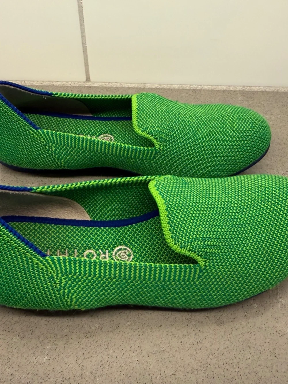Rothy’s Girl Size 12 The Flat Kelly Green Jellybean Loafers